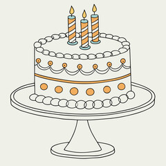 birthday cake with candles