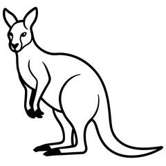 Kangaroo Outline Vector
