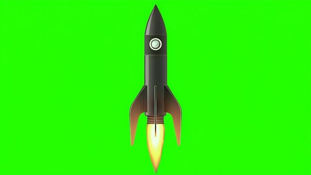 Rockets on a white background, power and precision of modern technology