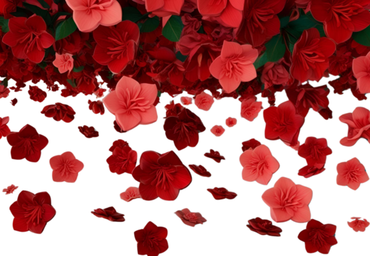 Separate set of red roses