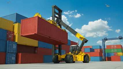 Freight Container Handling Equipment Transport Shipment Port