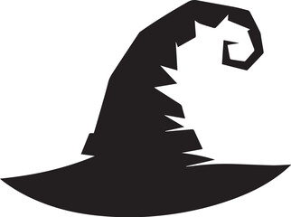 witch hat silhouette vector illustration