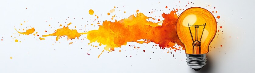 Bright idea, creative concept, innovation.