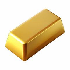 Gold bar rendered in a luxury 3D icon symbolizing wealth, assets, and precious metal investment
