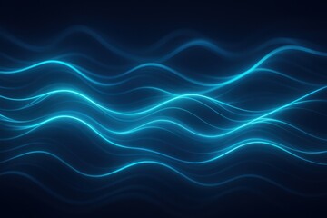 Glowing energy waves pulsing slowly in space, creating a high-tech background effect