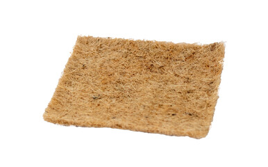 Close up shot of the jute mat surface used for growing micro greens on transparent background