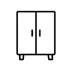 Double Door Cabinet with Raised Legs Icon Design