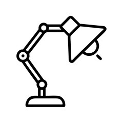 Drafting Table with Adjustable Lamp Icon Design