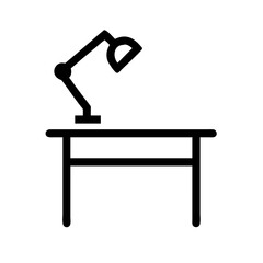 Drafting Table with Adjustable Lamp Icon Design