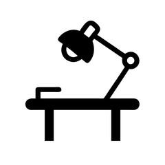 Drafting Table with Adjustable Lamp Icon Design