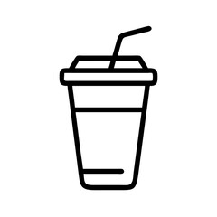 Drink Cup with Straw Icon Design