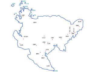 佐賀県　地図　白　斑点　イラスト