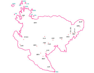 佐賀県　地図　白　斑点　イラスト