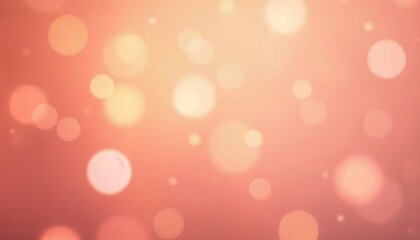 Blurred Bokeh Lights Effect on Coral Background for Abstract Design