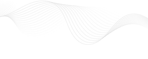 Abstract white and gray background. Abstract linear flowing particles future technology concept abstract gradient and gold wave curve lines banner.