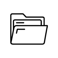 File Folder with Tabbed Label Icon Design