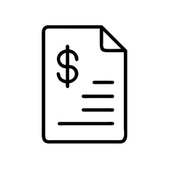 Financial Report with Dollar Symbol Icon Design