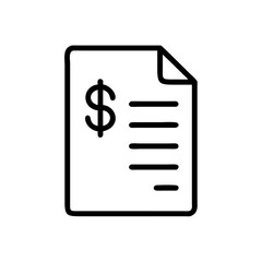 Financial Report with Dollar Symbol Icon Design