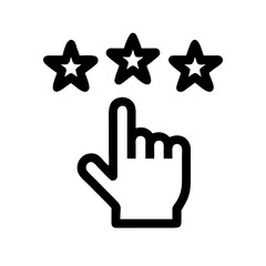 Finger Pointing at Star Rating Icon Design