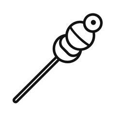 skewer outline icon on white background