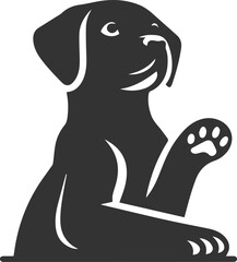 Black dog vector