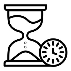 Time Vector Line icon Design