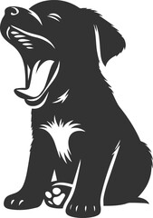 Black dog vector