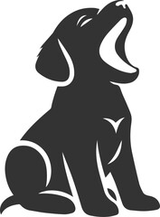 Black dog vector