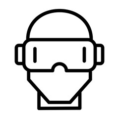 Augmented Reality Vector Line icon Design