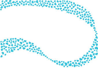 ハート柄の背景 水色系の単色 ハート