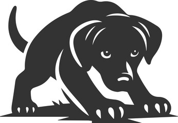 Black dog vector