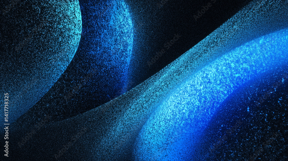 Wall mural abstract dark blue wave background with circle pattern design.