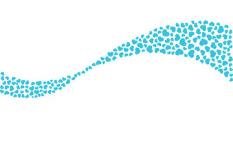 ハート柄の背景 水色系の単色 ハート