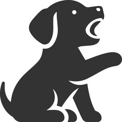 Black dog vector