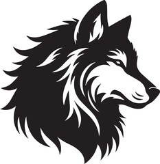 Wolf silhouette isolated