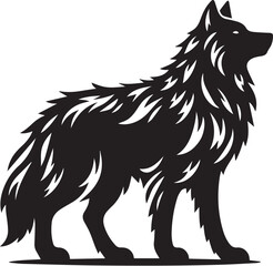 Wolf silhouette isolated