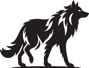 wolf black silhouette
