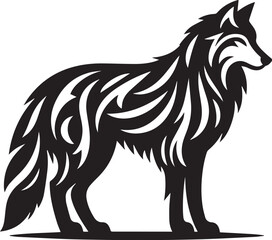 wolf black silhouette