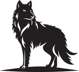 Wolf silhouette isolated