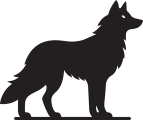 Wolf silhouette isolated