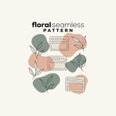 Seamless floral pattern in soft pastel colors with delicate botanical elements. Vector illustration great for fabric and wall decor.