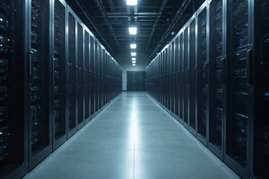 Perfect Symmetrical Arrangement of Network Equipment Racks in Large Scale Data Center with Central Corridor Path