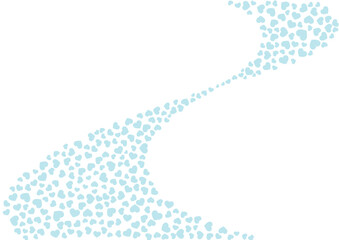 ハート柄の背景 水色系の単色 ハート