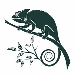 chameleon cartoon illustration