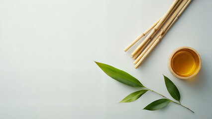 Spa Vouchers & Wellness Sales, Spa vouchers and wellness sales with bamboo and essential oil on a serene background