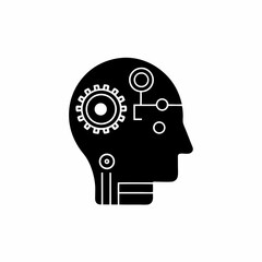 creative details Robot head icon Vector Illustration