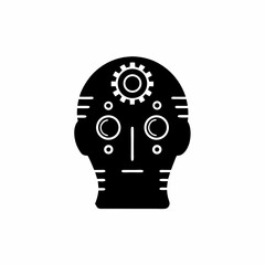 creative details Robot head icon Vector Illustration