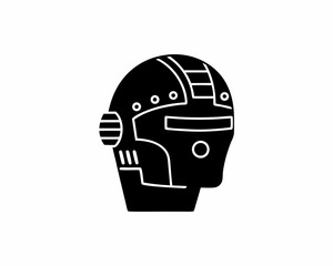 creative details Robot head icon Vector Illustration