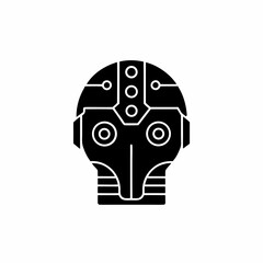 creative details Robot head icon Vector Illustration