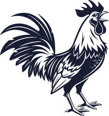 rooster vector illustration art